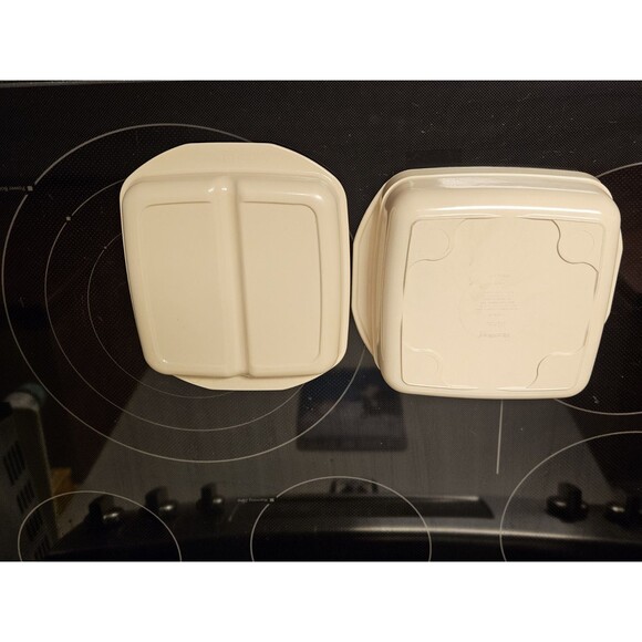 Vtg Anchor Hocking MicroWare Versatility Divided Pan Bowl Dish  W/ Lid #PM481-T1 - Picture 8 of 10